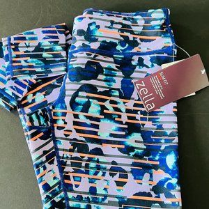 ZELLA "Purple League Jungle Stripe" Slim Live-In Leggings NWT S/P